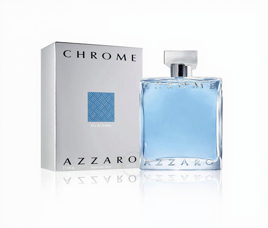 AZZARO CHROME (M) EDT 200ML perfume bottle with box packaging
