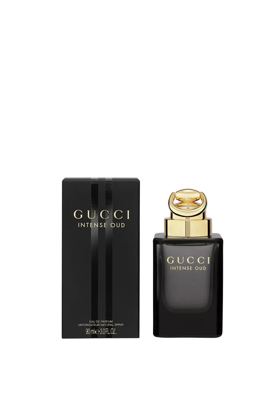 GUCCI INTENSE OUD  EDP 90ML bottle with packaging perfume image