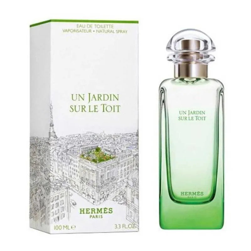 HERMES UN JARDIN SUR LE TOIT  EDT 100ML bottle with packaging perfume image