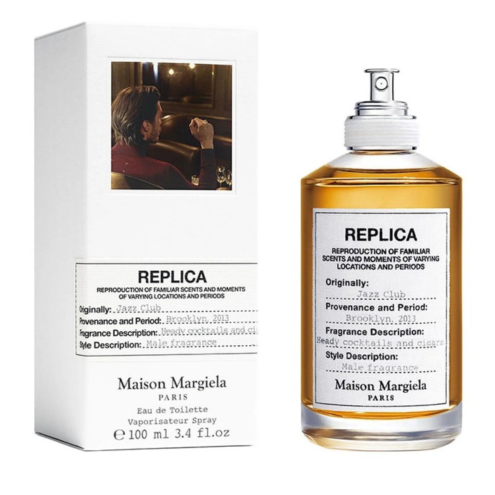 MAISON MARGIELA REPLICA JAZZ CLUB (M) EDT 100ML perfume bottle with box packaging