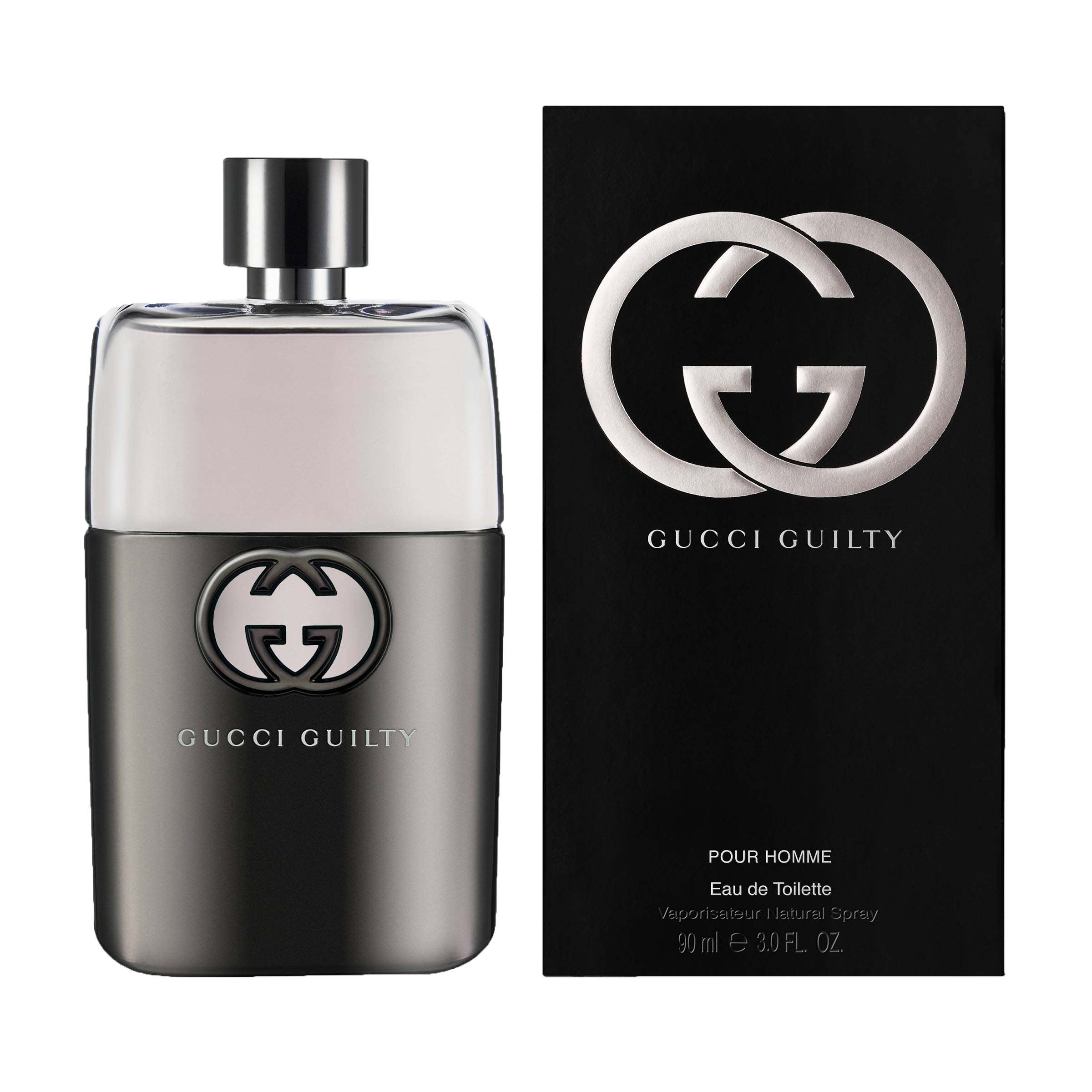 GUCCI GUILTY POUR HOMME (M) EDT 90ML perfume bottle with box packaging