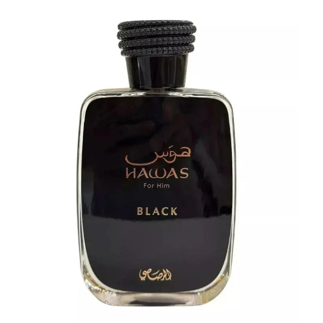 HAWAS BLACK (M) EDP 100ML perfume bottle front view
